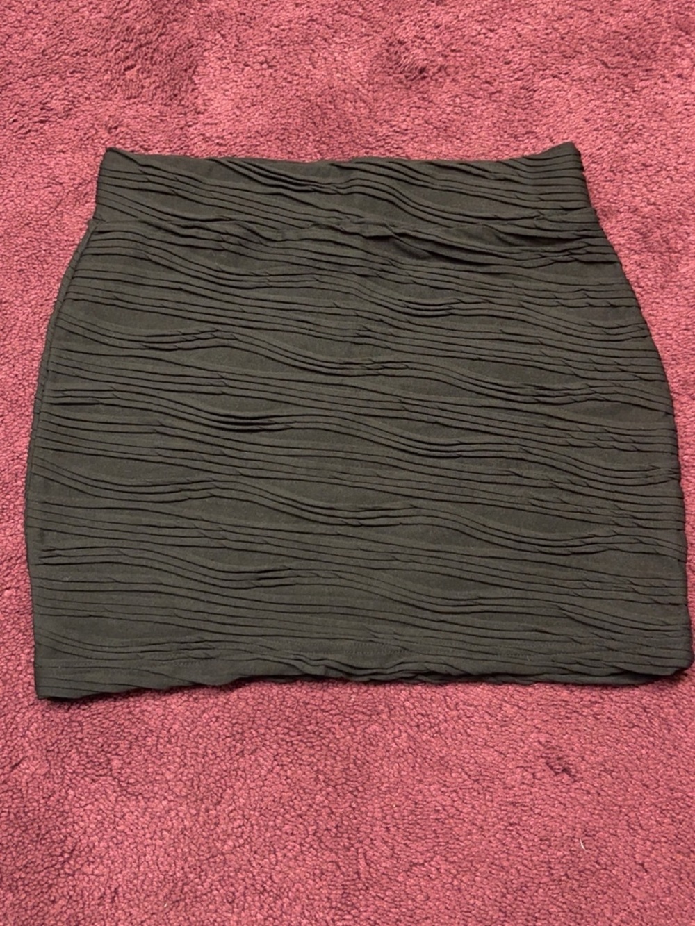 Wet Seal Black Textured Mini Skirt